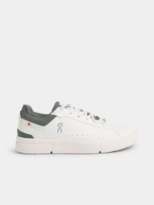 On Running Men's Roger Advantage White/Olive Sneaker