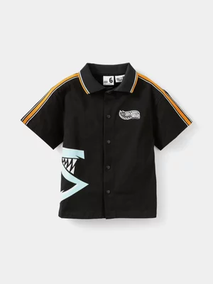 Cotton On Kids Boy Black Tiger Shark Jersey Shirt