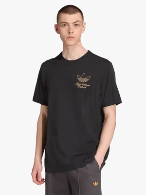 adidas Mens Manchester United Terrace Icons Graphic Black/Yellow Tee