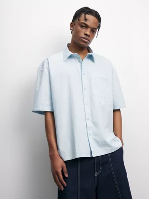 Redbat Men's Blue Oversized Shirt