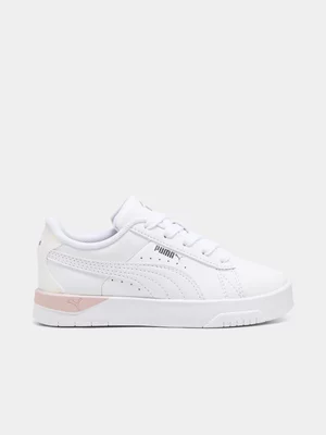 Puma Junior Pre-School Jada Holo White/Pink Sneakers 