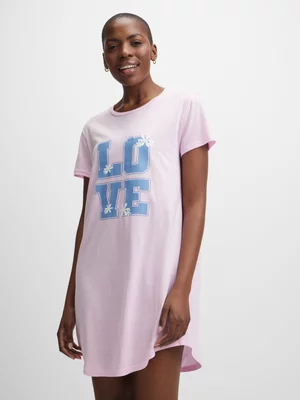 Jet Women's Pink Love Flower Sleepshirt