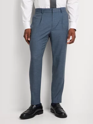 Markham Men's Slim Fit Smart Tapered Denim Blue Trouser