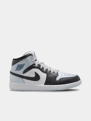 Jordan Men's 1 Mid Black/Blue Sneaker