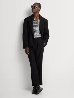 Markham Men's Relaxed Fit Crop Black Jacket