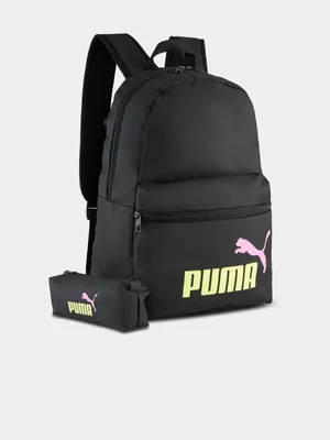 Puma Phase Set Black/Light Ruby Backpack