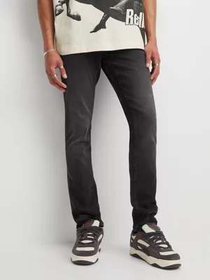 Redbat Men's Black Washed Skinny Jeans