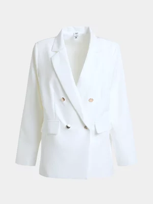 Jet Women’s White Double Breasted Blazer