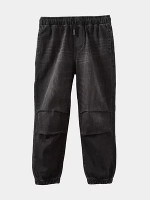 Cotton On Kids Black Boy Relaxed Jogger Jeans
