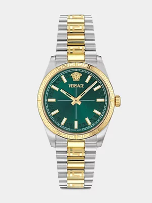 Versace Millenyium Lady Two-Tone Stainless Steel Bracelet Watch