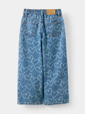 Cotton On Kids Girl Blue Super Wide Leg Jeans