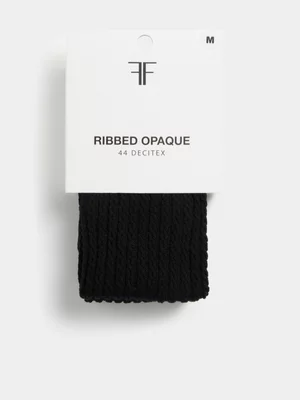 Ribbed Opaque Tights Hose