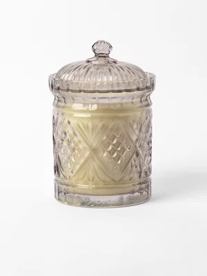 Amber Doux Cut Glass Fragranced Lidded Jar Candle