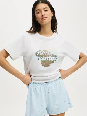 Women's Cotton On Grey Lounge Graphic T-shirt