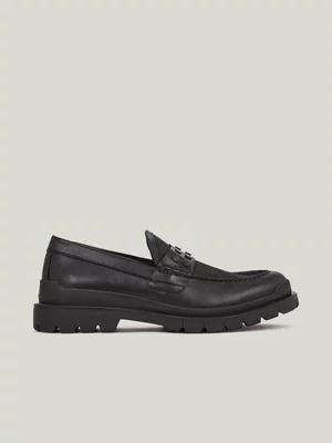 G-Star Men's Blake Denim Leather Black Loafers