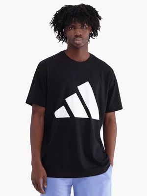 adidas Mens Big Logo Black Tee