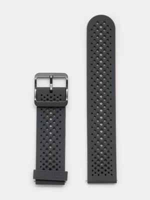 Tempo Pulse Dimpled Charcoal Silicone Strap 