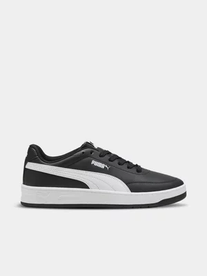Puma Mens Court Classic Clean Black/White Sneakers 