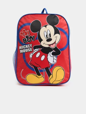 Jet Younger Boys Red Oh Boys Mickey Mouse Toddler Backpack