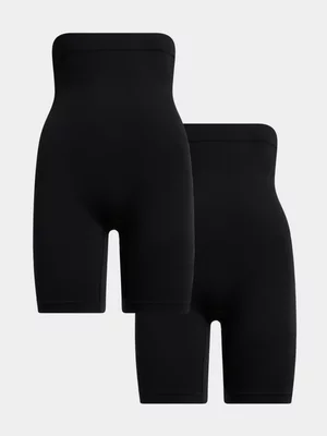 Exact Women's Black 2-Pack High Waist Shapewear