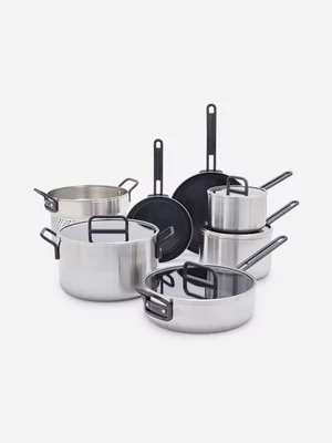 Greenpan Stanley Tucci Pot Set 11Pc Stainless Steel