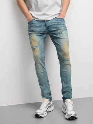 Redbat Men's Blue Super Skinny Jeans