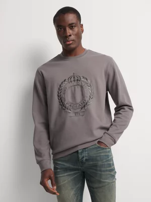 Fabiani Men's Grey Cotton Blend Sweatshirt