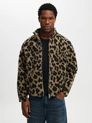 Men's Cotton On Multi Teddy Zip Through Jacket