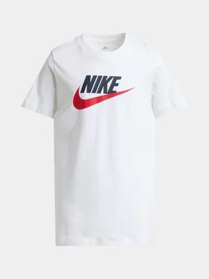 Nike Boys Sportswear Futura HBR White Tee