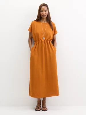 Exact Women’s Camel Cinched Waist Dress
