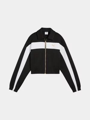 Puma Women's Black Crop Track Jacket
