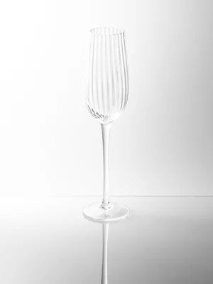 Sur La Table Textured Linear Champagne Glass 240ml