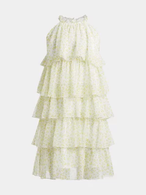 Girls Tiered Ruffle Dress