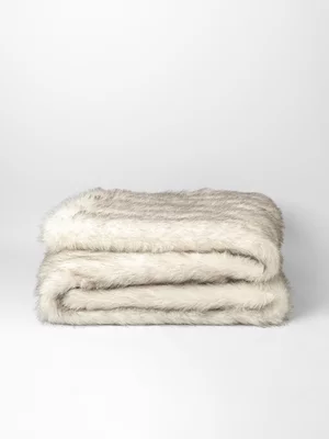 Chinchilla Faux Fur Throw 150x200cm