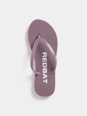 Redbat Women's Athletic Mauve/White Thong Slide