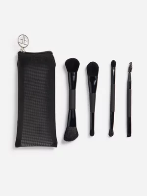 Foschini All Woman - Duo Makeup Brush Set With Mesh Bag