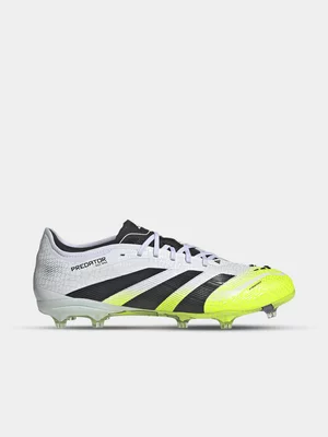 adidas Mens Predator Pro FG White/Lumo Boots