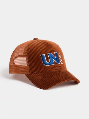 Union-DNM Men's Corduroy Tobacco Trucker Cap