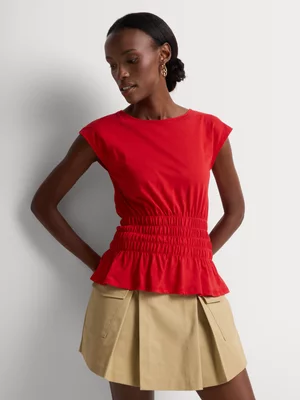 Smocked Waist Fashion Top