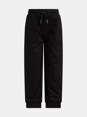 Jet Younger Boys Black Lined Jogger