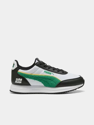 Puma Junior Lightwind Super Puma White/Green Sneaker