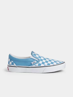 Vans Junior Classic Slip-On Checkerboard Blue Sneaker