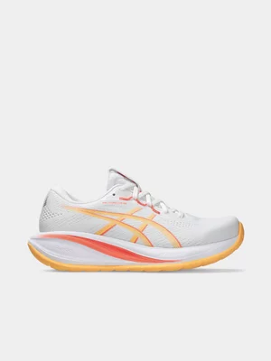 ASICS Womens Gel-Cumulus 28 White/Orange Glow Running Shoes