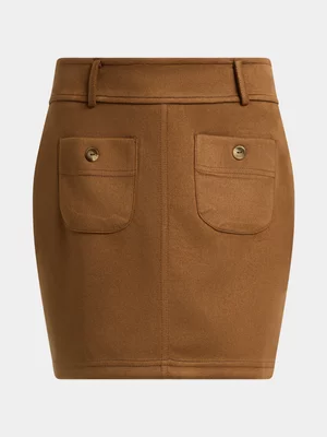 Jet Teen Girls Suede Micro Mini Skirt