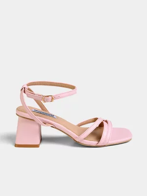 Women's Madison Pink Mariah Strappy Block Heels