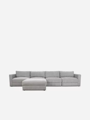 Bogart 5pc Modular Couch Mae Grey