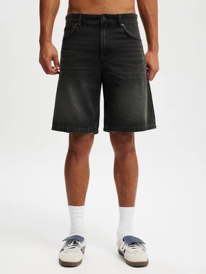Men's Cotton On Black Baggy Denim Shorts