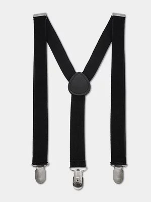 Markham Men's Dapper Black Suspenders