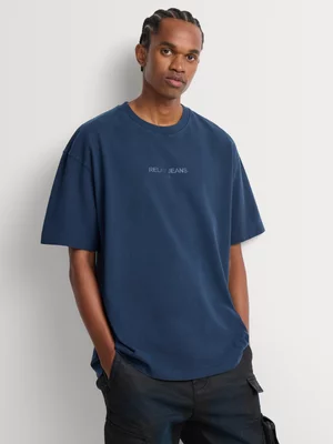 Relay Jeans Men's Oversized Washed Navy T-Shirt
