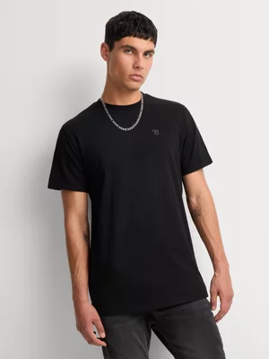 Relay Jeans Men's Regular Fit Midweight Essential Black T-Shirt